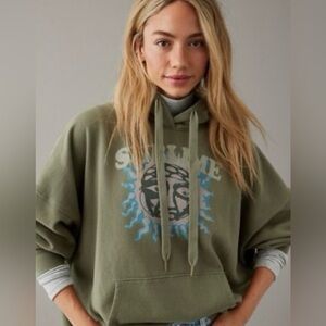 American Eagle Sublime hoodie women’s M medium oversized green sweatshirt hug